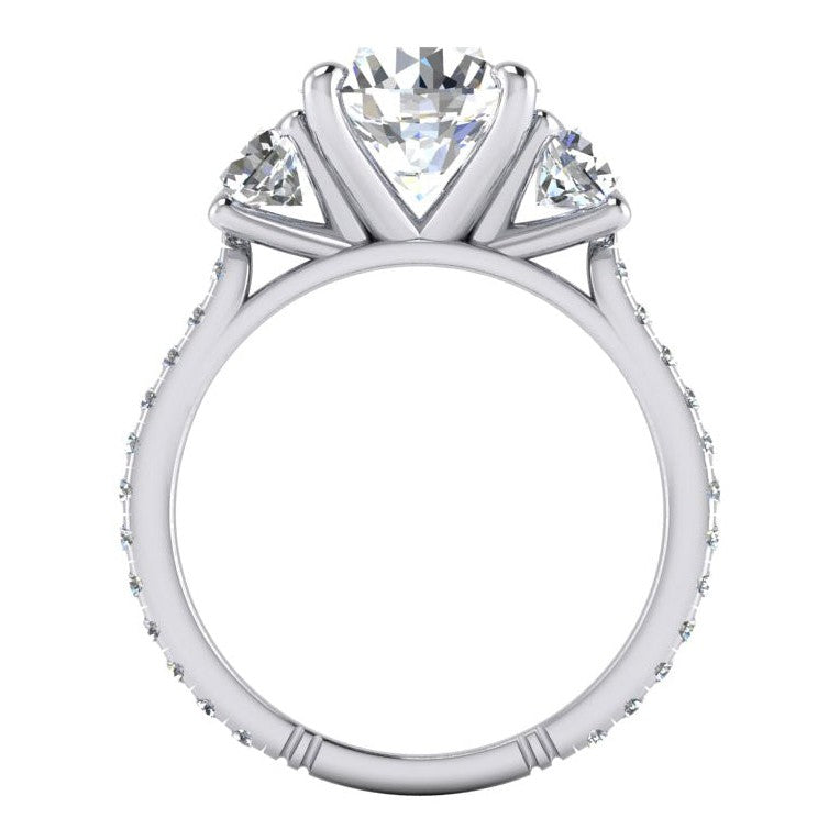 Femme Bague de Fiançailles Ronde Naturel Diamant