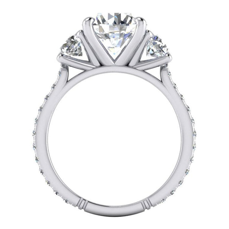 Femme Bague de Fiançailles Ronde Naturel Diamant