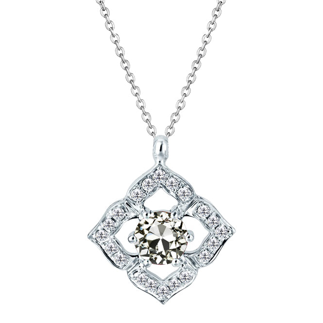 Brillant Pendentif 2,50 carats Or Blanc 14 Carats – vue principale