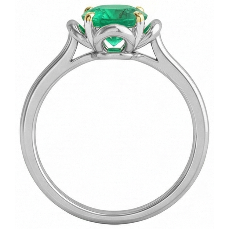 Artisanal Bague Pierre Précieuse 2 carats – vue arrière