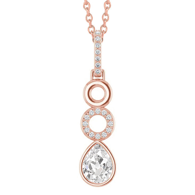 Signature Diamant Fin Collier Pendentif 1 carats – vue principale