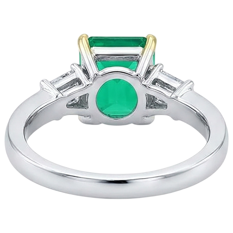 Grande Bague en Pierre Précieuse Emeraude Verte Diamant Extrait de la Terre Naturelle Bijoux Femmes