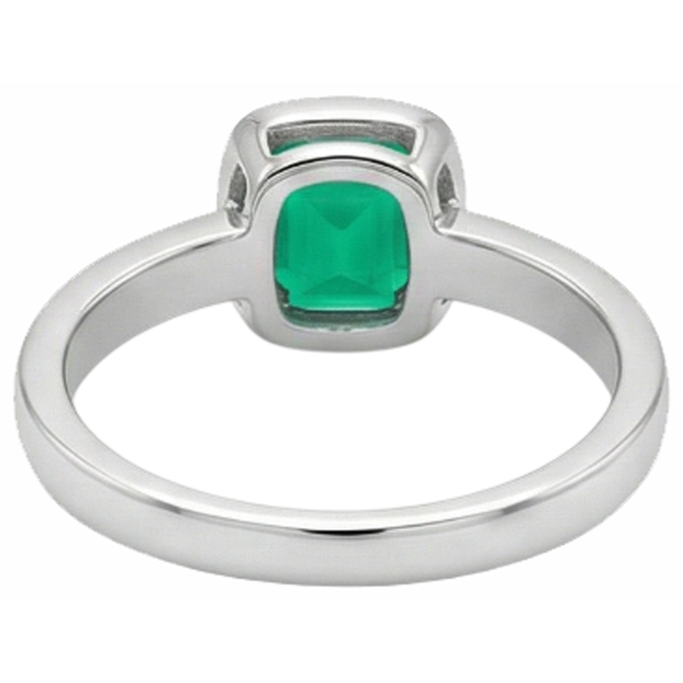 Émeraude Fine Bague avec Gemme 2,50 carats Or 14K Bicolore – vue arrière