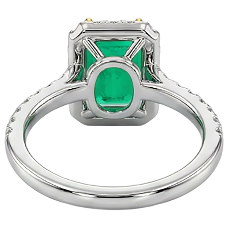 Émeraude Fine Bague Pierre Précieuse – vue arrière