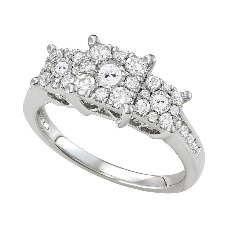 Halo Rond Ancienne Mine Cut Réel Diamond Ring Panier Set 2.50 Carats