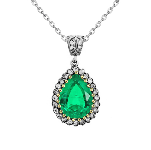 Premium Émeraude Pendentif Gemme 1,50 carats – vue principale