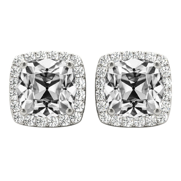 Diamant Boucles d'Oreilles 15 carats Or 14K Blanc – vue principale