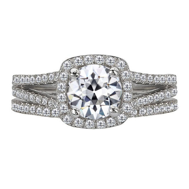 Diamant Bague Nuptiale 2-carats Or 14K Blanc – vue principale
