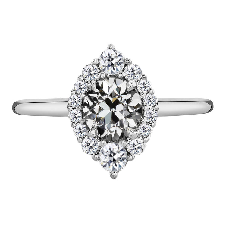 Signature Brillant Bague de Fiançailles Halo 3 carats – vue principale