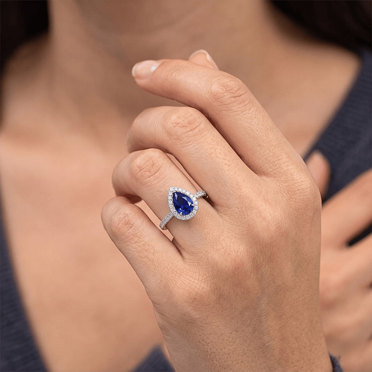 Haut de gamme Saphir Bleu Bague avec Gemme 2,50 carats – Or