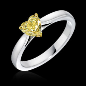 Bague Mono-Pierre Or Deux Tons 14 Carats avec Brillant – vue principale