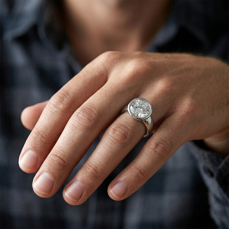 Homme Diamant taille Taille Brillant Bague Masculine 2 carats –