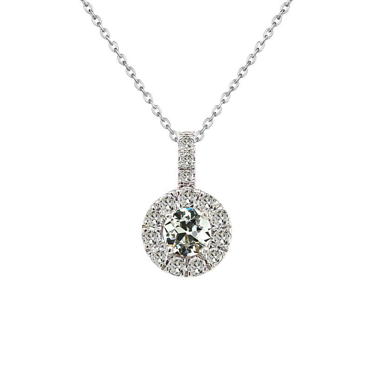 Diamant Fin Halo 2-carats Or Blanc 14 Carats – vue principale