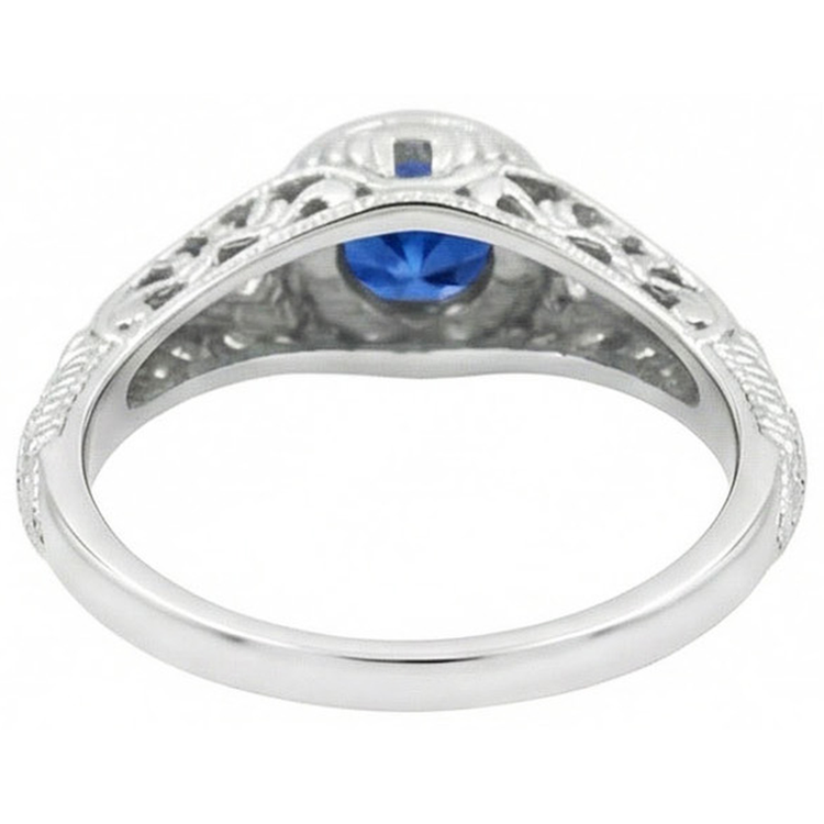 naturel round diamant 1.25carats bague vue de profil