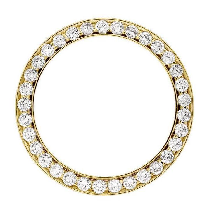 Lunette Réel Diamant Personnalisée Pour Montre Rolex 36 Mm Montre 4 Carats