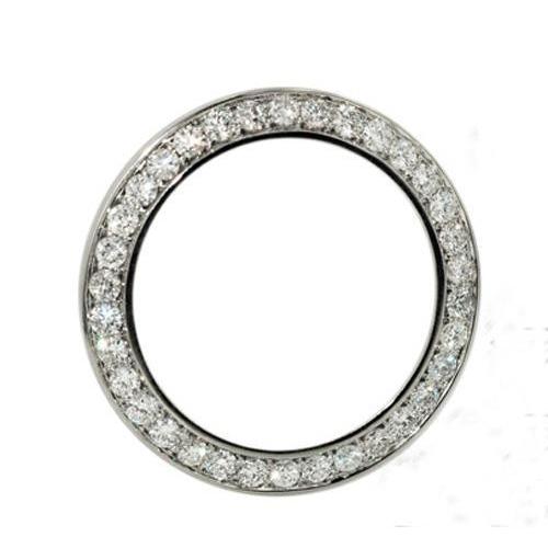 Lunette en Réel diamant personnalisée pour s'adapter à Rolex ou montre Date ronde 4 carats