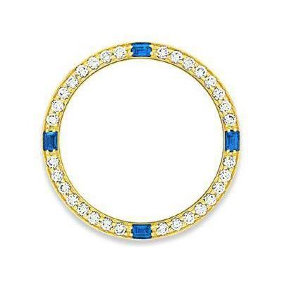 Lunette en Réel diamant personnalisée pour s'adapter à tous les modèles de montres Rolex Datejust 2,50 ct.