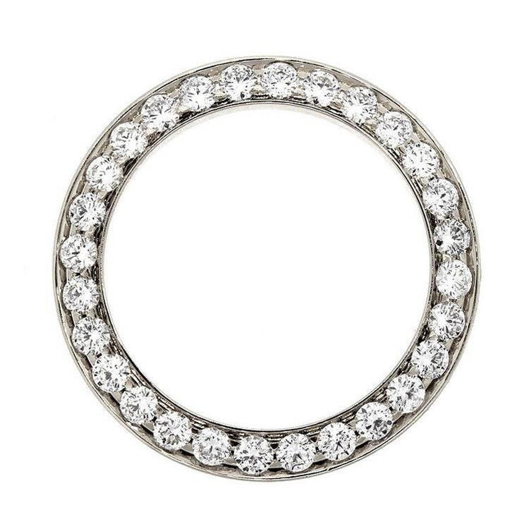 Lunette en Réel diamant rond personnalisée de 44 mm pour s'adapter à la montre pour homme Datejust 6,75 ct