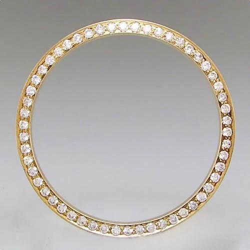 Lunette sertie de Réel diamants de 2,25 carats pour s'adapter à tous les modèles de montre Rolex.