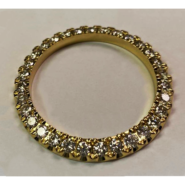 Lunette en diamant personnalisée de 5 carats pour montre Rolex 36 mm