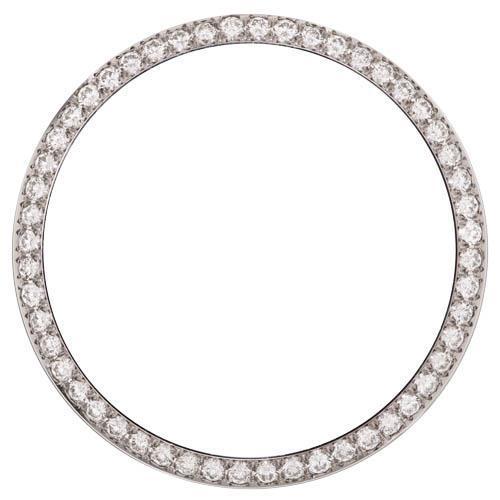 Lunette en diamant personnalisée pour montre Rolex Date 34 mm 2,75 ct. Or blanc 14K