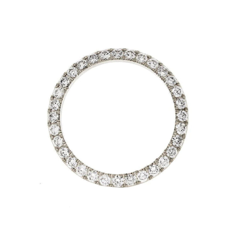 Lunette en diamant pour montre Rolex Datejust 4,75 carats personnalisée 36 mm en acier inoxydable