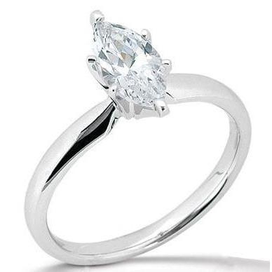 Marquise 1.75 Ct. Bague Solitaire Véritable Diamant Nouveau