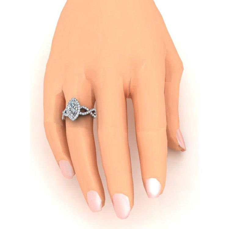 Marquise Infinity Diamants Extraits De La terre Naturelle Bijoux