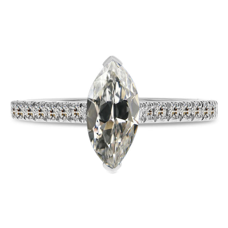 Exquis Solitaire avec Pierres Latérales 4,50 carats – vue principale