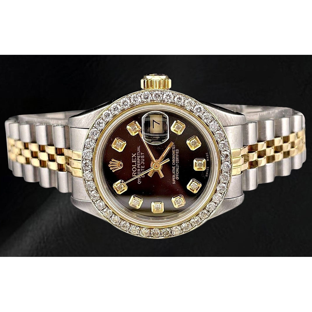Montre pour femme Rolex Datejust 26 mm en or 18 carats et acier