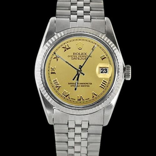 Montre Datejust homme lunette cannelée acier inoxydable