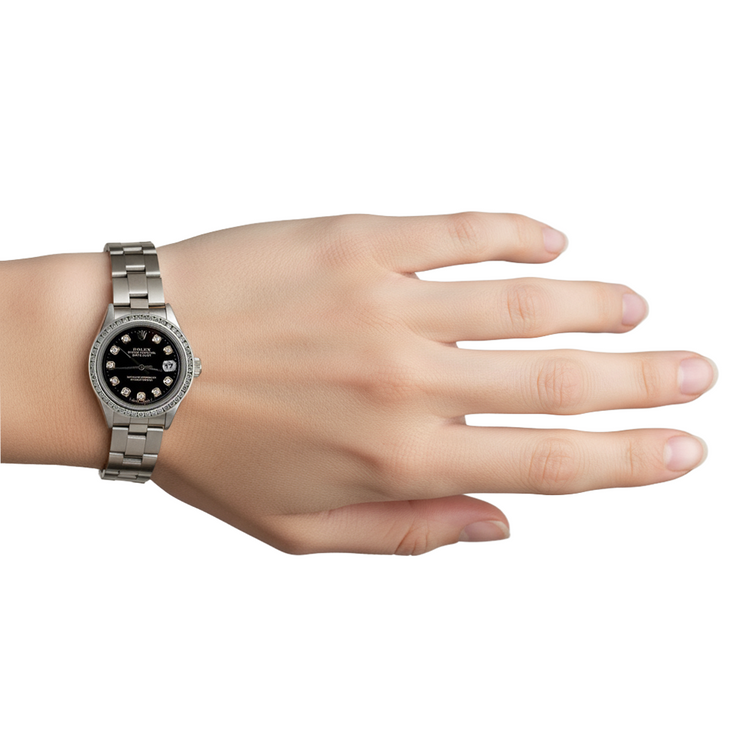 Montre Femme Rolex Bracelet huître Magnifique date juste Rolex P2