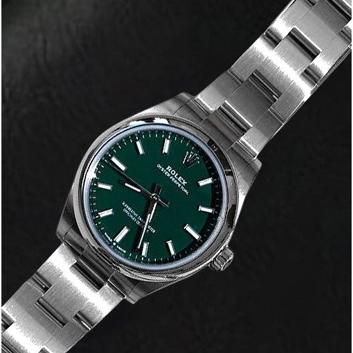 Montre Rolex 31 mm pour homme, modèle, verte et lumineuse