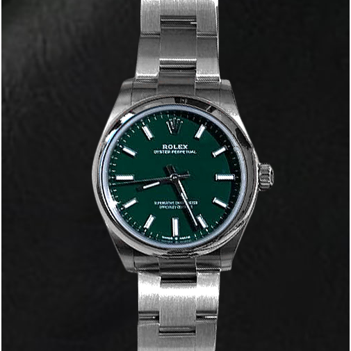 Montre Rolex 31 mm pour homme, modèle, verte et lumineuse