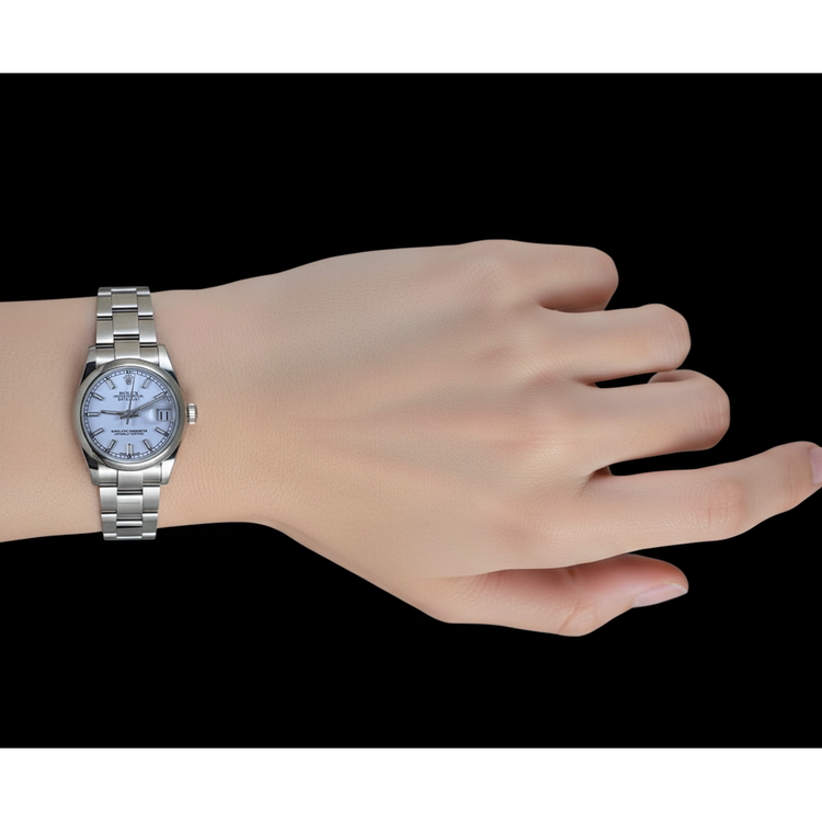 Montre Rolex Date-just 31 mm en acier inoxydable pour femme P4