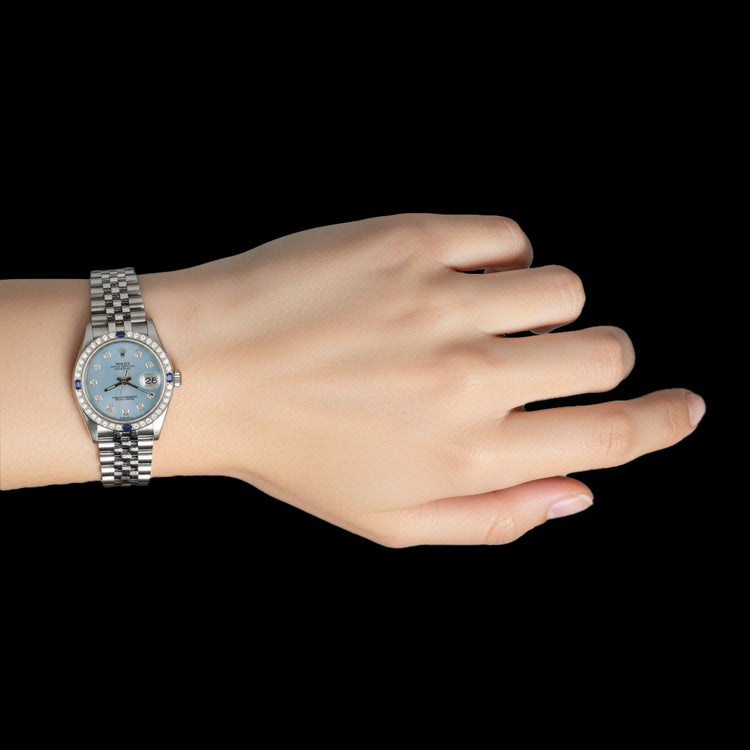 Montre Rolex Date-just 31 mm en nacre pour homme