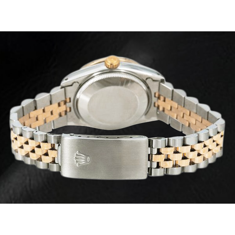 Montre Rolex Datejust 31 mm avec cadran en nacre blanche et diamants bicolore