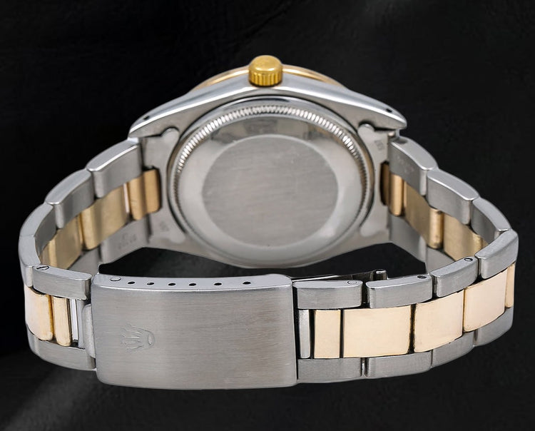 Montre Rolex Datejust 31 mm avec cadran en nacre rose et diamants, bracelet Oyster bicolore