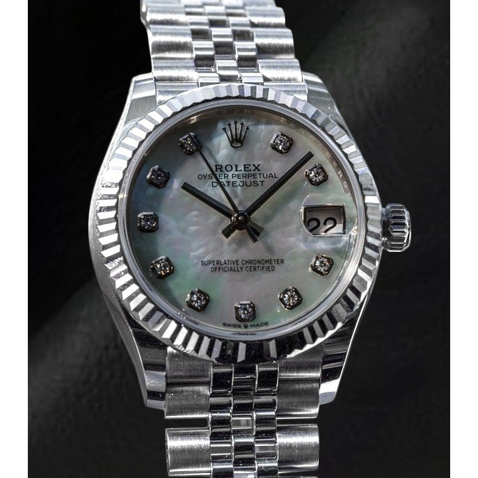 Montre Rolex Datejust 31 mm avec diamants en nacre