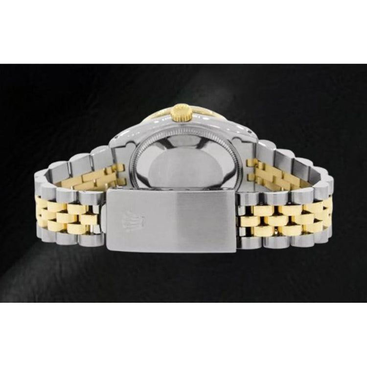 Montre Rolex Datejust avec cadran en nacre rose et diamants, 31 mm, bicolore