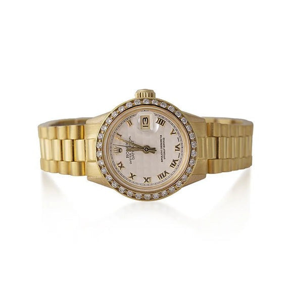 Montre Rolex Datejust pour femme avec lunette