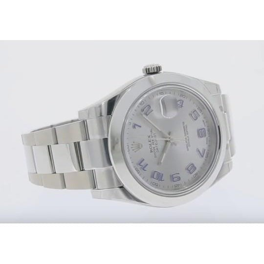 Montre Rolex Homme Datejust Ii Cadran Arabe Argenté Date-Just 2 acier inoxydable3