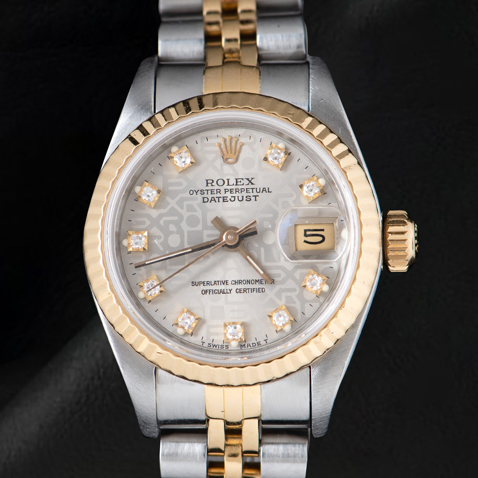 Montre Rolex Lady Datejust 26 mm Silver Jubilee avec cadran diamant bicolore