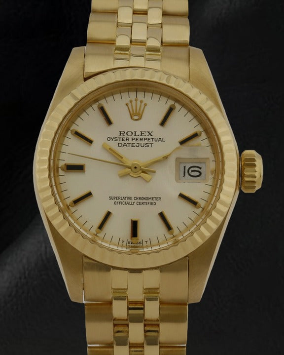 Montre Rolex Lady Datejust 26 mm en or jaune