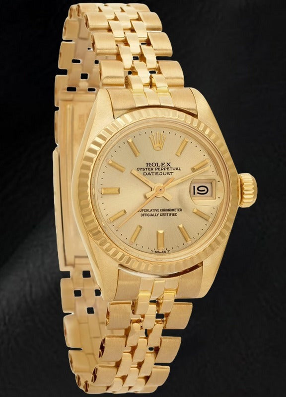 Montre Rolex Lady Datejust President Style Champagne