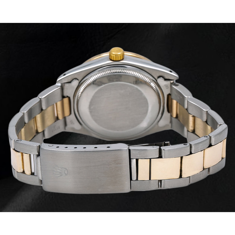 Montre Rolex Lady Datejust avec cadran en nacre blanche et diamants, bracelet Oyster bicolore de 31 mm
