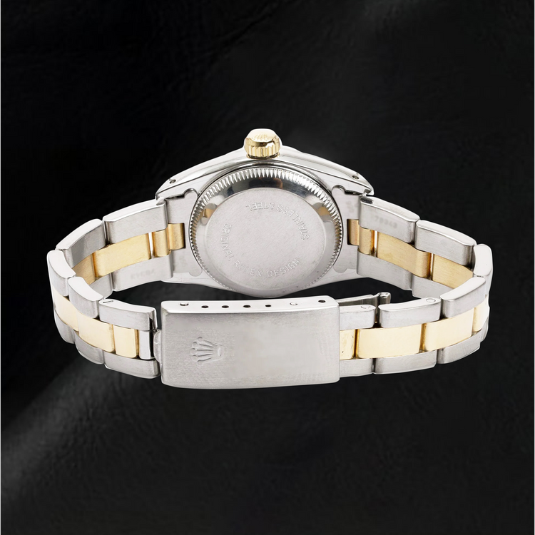 Montre Rolex Oyster Perpetual pour femme avec cadran champagne 67193