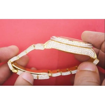 Montre Rolex Yacht Maître Ii avec diamants personnalisés glacés