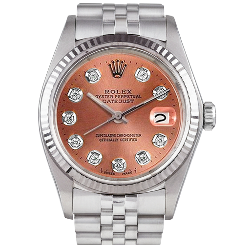 Montre Rolex pour femme Date-Just jubilé en acier inoxydable