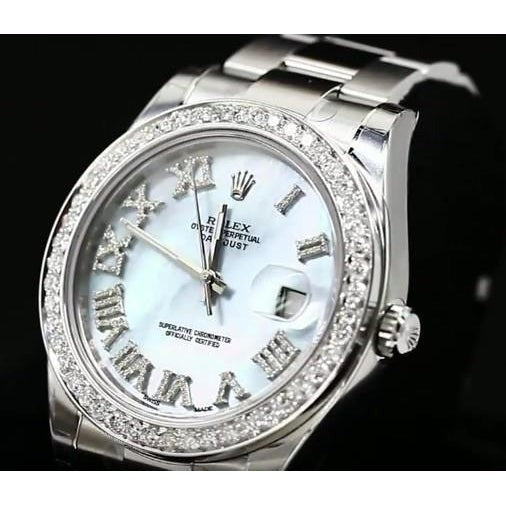Montre Rolex pour homme avec cadran bleu et bracelet